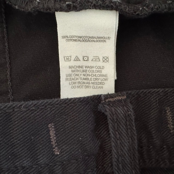 Free People Black Shark Bite Denim Cutoff Shorts Size 24 - Picture 4 of 11